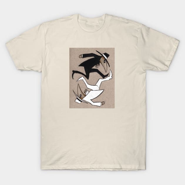 Spy Vs Spy Yin and Yang T-Shirt by Laura Beth Art